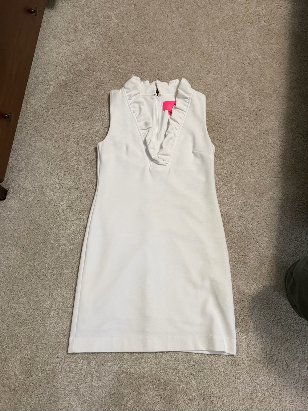 White Ruffle V-Neck Lily Pulitzer Dress